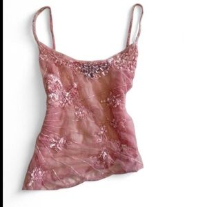 Elegant Pink Embellished Women's Top